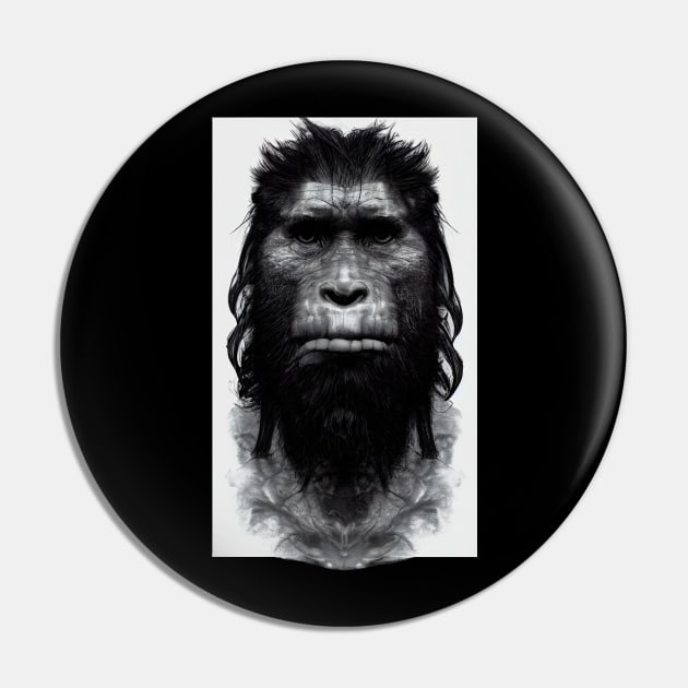 Neanderthal man portre Design Pin by Nysa Design