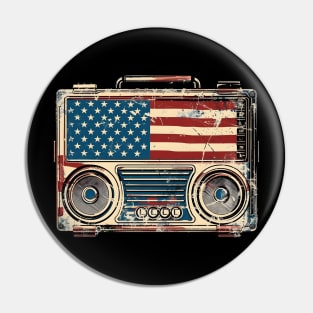 American Boom Box Pin