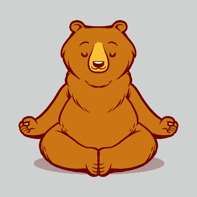 Bear Animals Meditation Zen Buddhism by Tobe Fonseca by Tobe_Fonseca