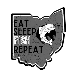 Ohio Eat Sleep Fish Repeat T-Shirt