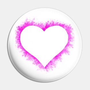 Pink flame heart Pin