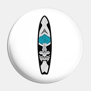 surfboard art, surfing surfer vibes, v3 Pin