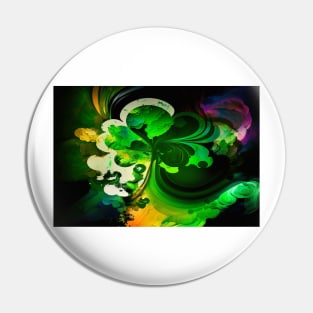 St Patricks Day Artwork - Green abstract artwork Pin