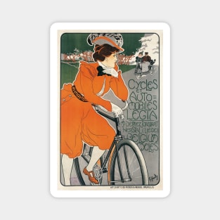 Ad for Cycles et Automobiles Legia, 1898 Magnet