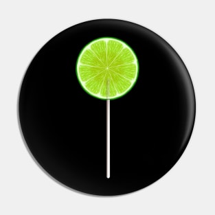 Lime Slice Lollipop Pin