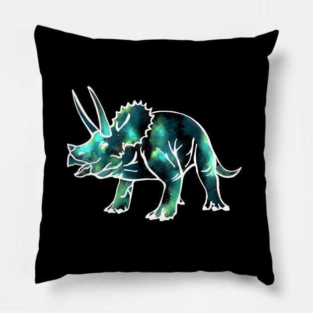 Triceratops from space Pillow by TheDoodlemancer