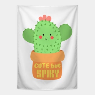 Cute but Spiky - Potted Smiley Cactus Tapestry