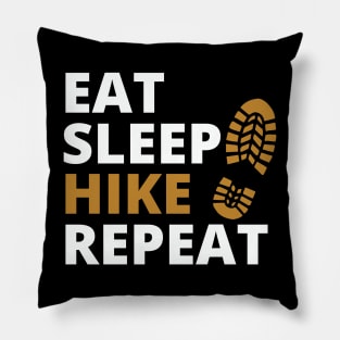 Eat Sleep Hike Repeat Pillow