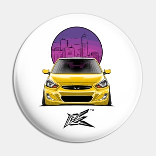 hyundai accent stanced yellow Pin