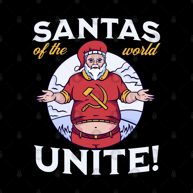 Santas of the World Unite by Emmi Fox Designs