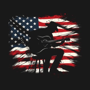 Guitar playing USA Cowboy T-Shirt