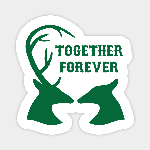 Together Forever - Deer Magnet by AmazingArtMandi