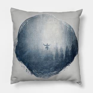 Inner Peace - Man Over Foggy Landscape Pillow