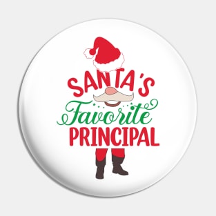 Santa's Favorite Principal Pin