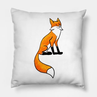 Cute, Smiling Fox without a background Pillow