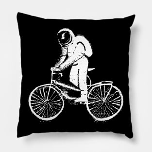 Astronaut on bike Pillow