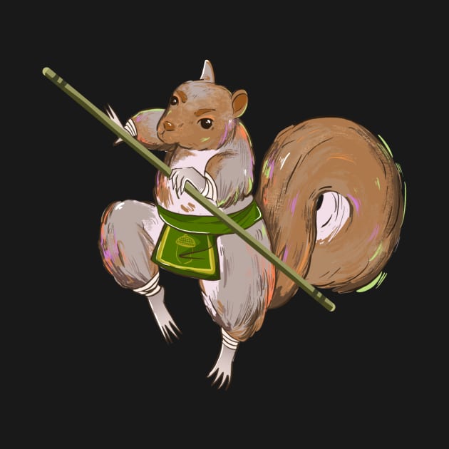 Monk Squirrel by paintdust