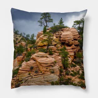 Trees and a Big Pile of Pancakes, Zion National Park Pillow