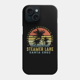 Steamer Lane Retro Palm Sunset - Beach Gift Phone Case