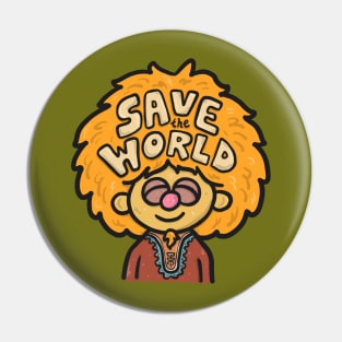 Lips Saves the World Pin