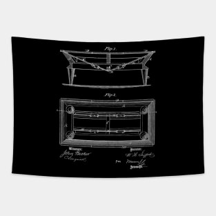 Billiard Table Vintage Patent Drawing Tapestry