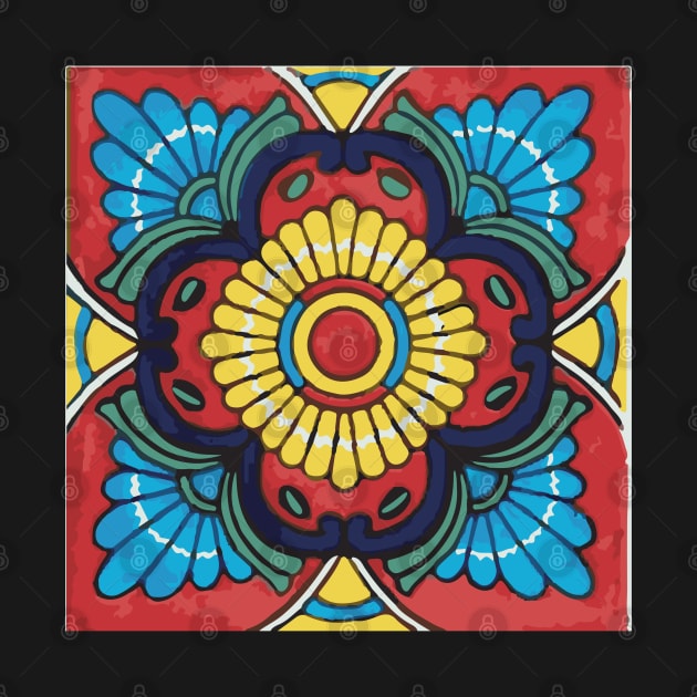 Red Talavera Tile by T-Mex