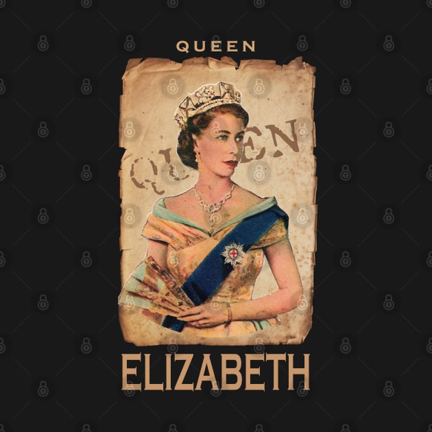 Queen Elizabeth Retro by Nwebube parody design