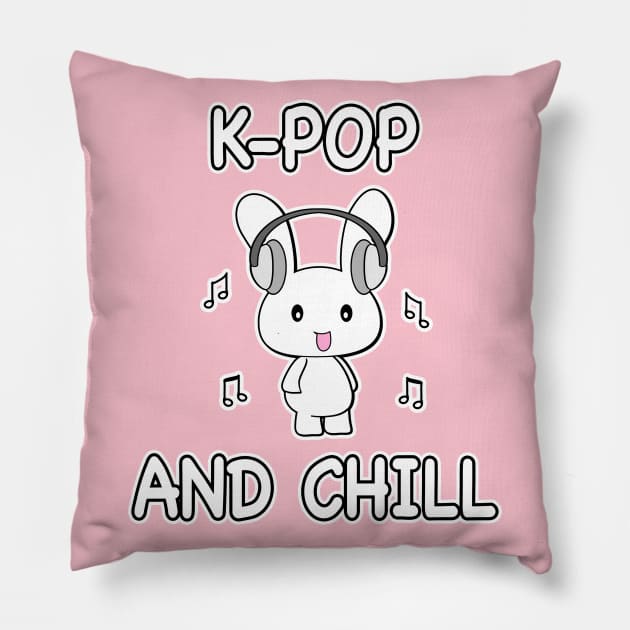 K-Pop And Chill Pillow by LunaMay