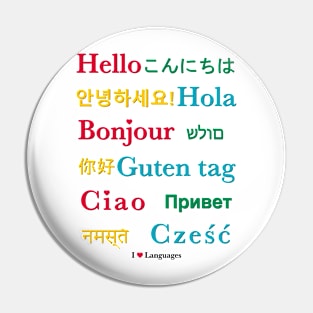 I Love Languages: Hello! Pin