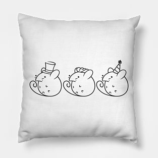 The 3 Miceketeers (Black) Pillow