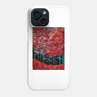 A forest painting in my favorite colors and leaves falling off Phone Case