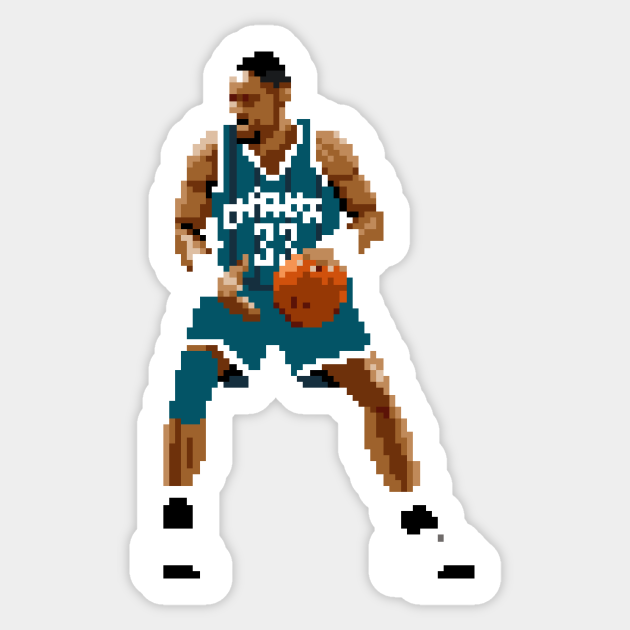 Alonzo Mourning Pixel Post - Alonzo Mourning - Sticker