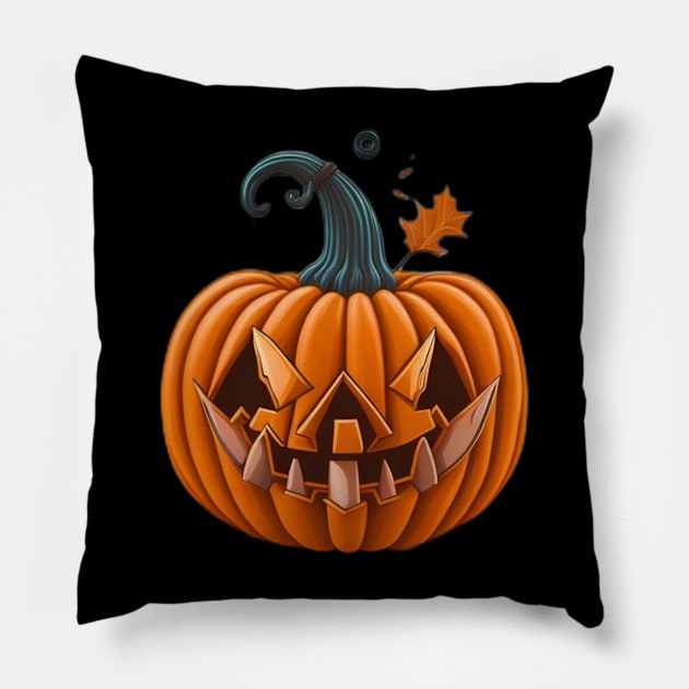 halloween pumpkin Pillow by Rizstor