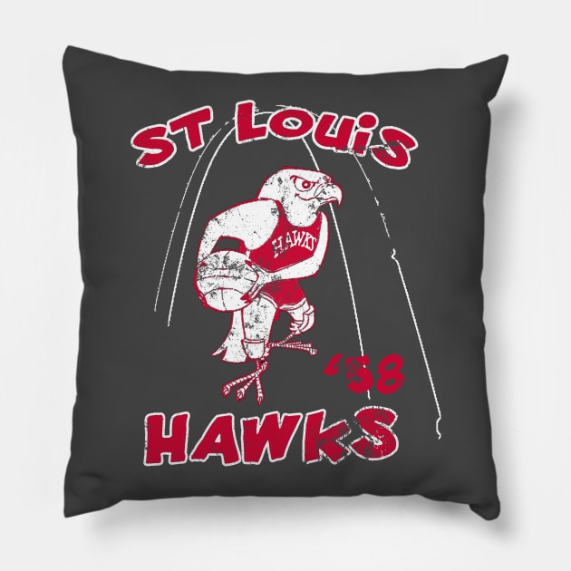 St Louis Hawks Pillow by retrorockit