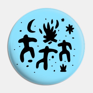 Camp fire and dancing people Pin