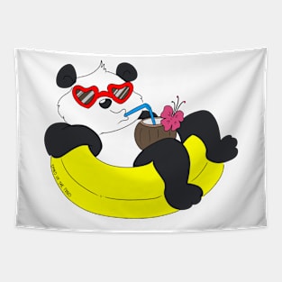 Chilling - Funny panda Tapestry