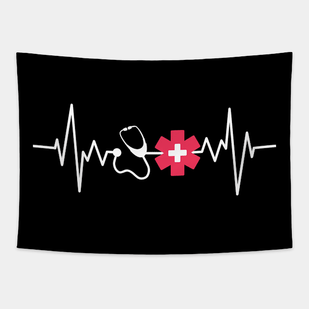 Proud Physician Heartbeat Life Tapestry by Live.Good