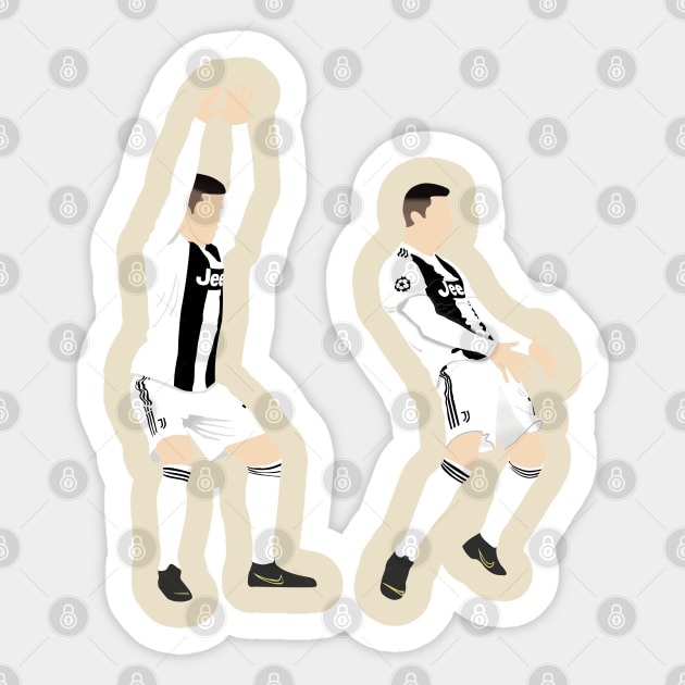 Cristiano Ronaldo Celebration Sticker Sticker for Sale by Football Tee