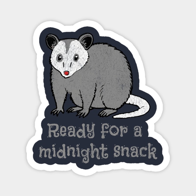 Midnight Snack Possum – Chaos Critter Magnet by DonWillisJrArt