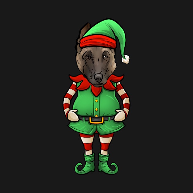 Belgian Malinois Christmas Elf by whyitsme