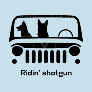 Ridin' shotgun German Shepherds T-Shirt