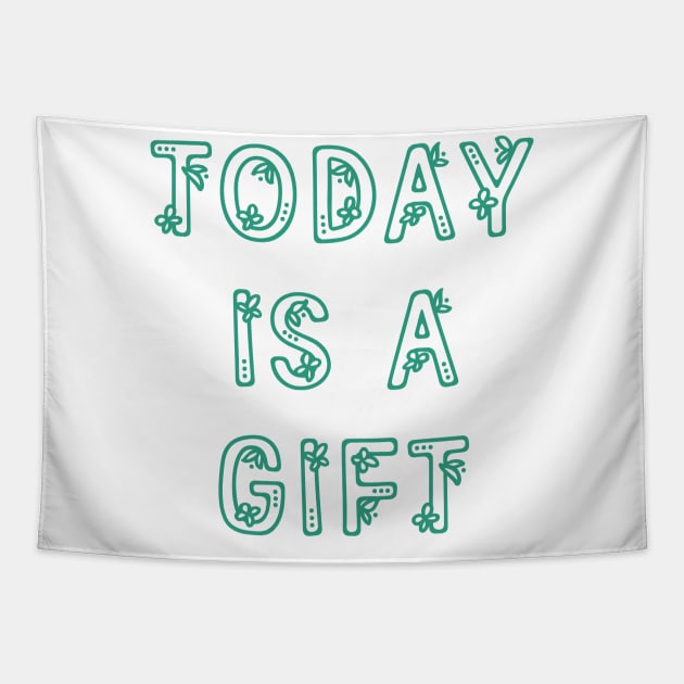 Today Is A Gift Inspirational Anime Quote Tapestry by oneskyoneland