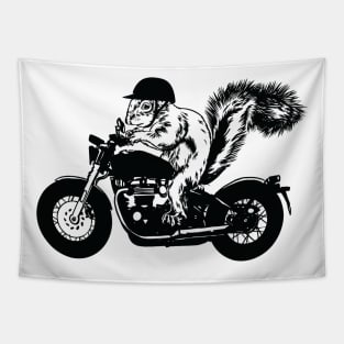 Squirrel Biker with helmet Design - For Squirrel Lovers Tapestry