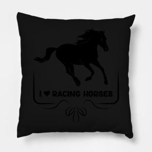 I Love Horses is a fun way to express your admiration and affection for these majestic animals Pillow