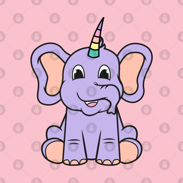 Elephanticorn, the combination of elephant and unicorn by All About Nerds