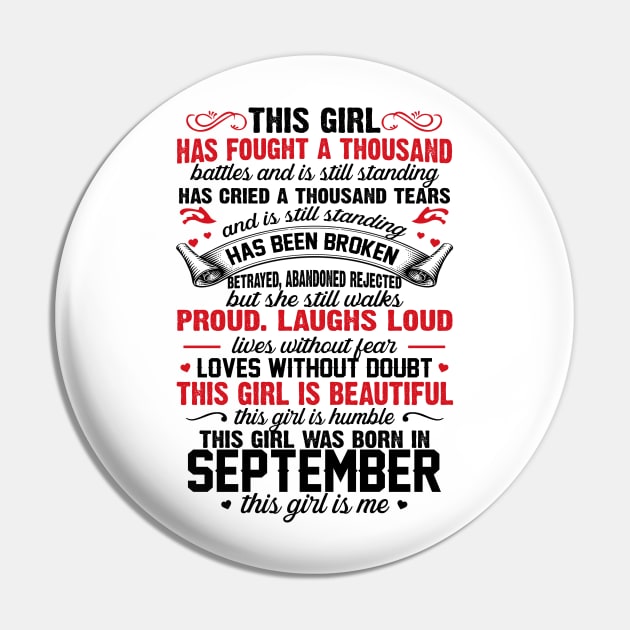 This Girl Was Born In September Pin by xylalevans