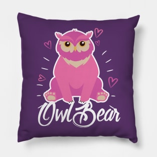 OwlBear (Pink) Pillow