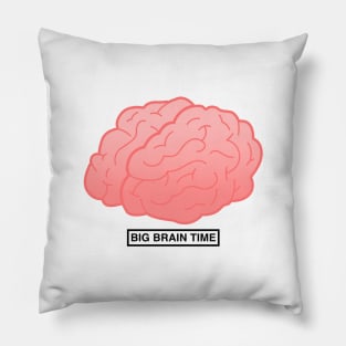 Big Brain Time Black Pillow