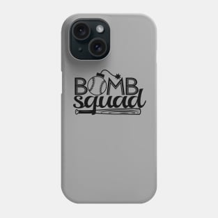 Vintage Bomb Squad Dinger Hitter Baseball Hitting Classic BLACK Phone Case