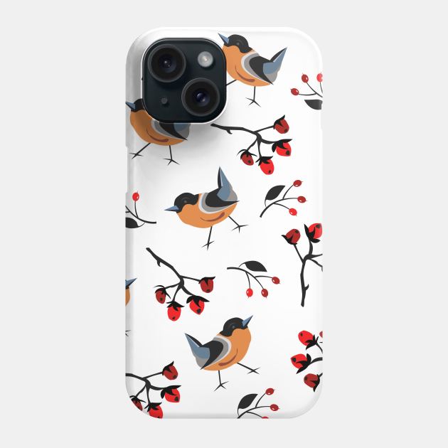 Bird Pattern Phone Case by Kristina Stellar Scandinavian Land